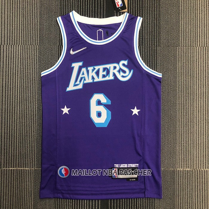 Maillot Los Angeles Lakers LeBron James NO 6 Ville Edition 2021-22 Volet